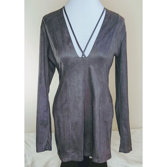 Favlux Romper Faux Suede Size Medium - Picture 3 of 5